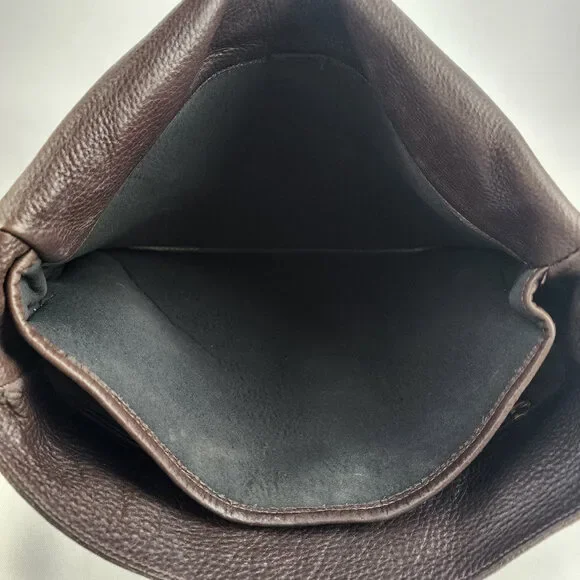 Roots Brown Pebbled Leather Computer Book Bag - Picture 10 of 16